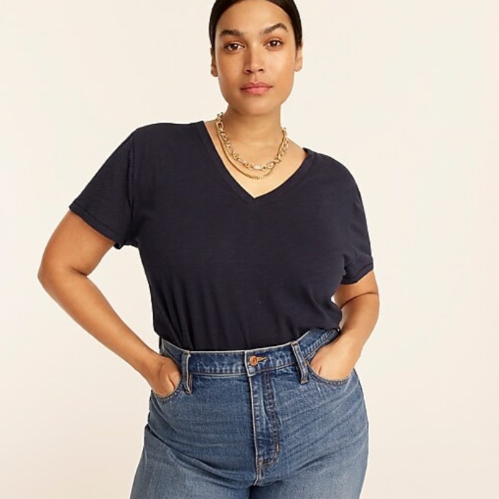 J. Crew NWT New‎ Vintage Cotton V-Neck T-Shirt - Picture 2 of 4